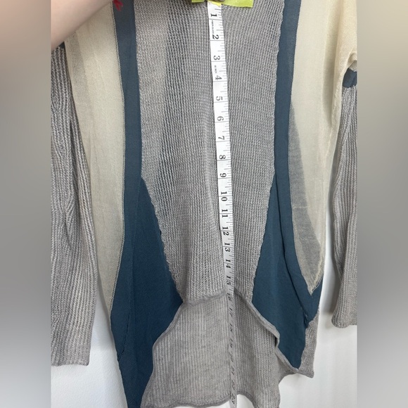 Helmut Lang Gray Blue Sheer Mesh Knit Sweater – Size Petite - Picture 17 of 17